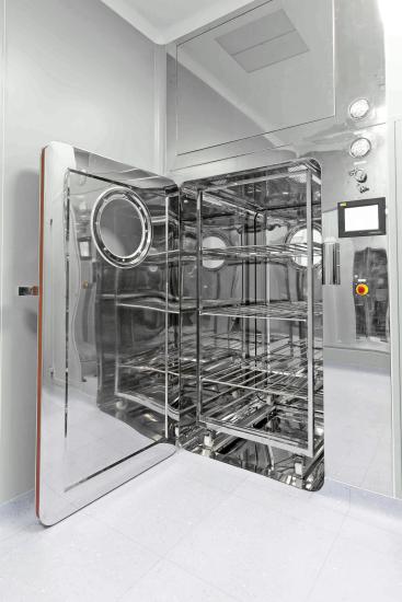Pass box flush floor design 